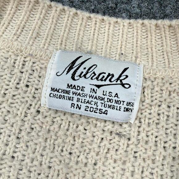 Vintage 70s Cream Cardigan Vest Women's USA Made Size L 22x25 - Picture 3 of 6